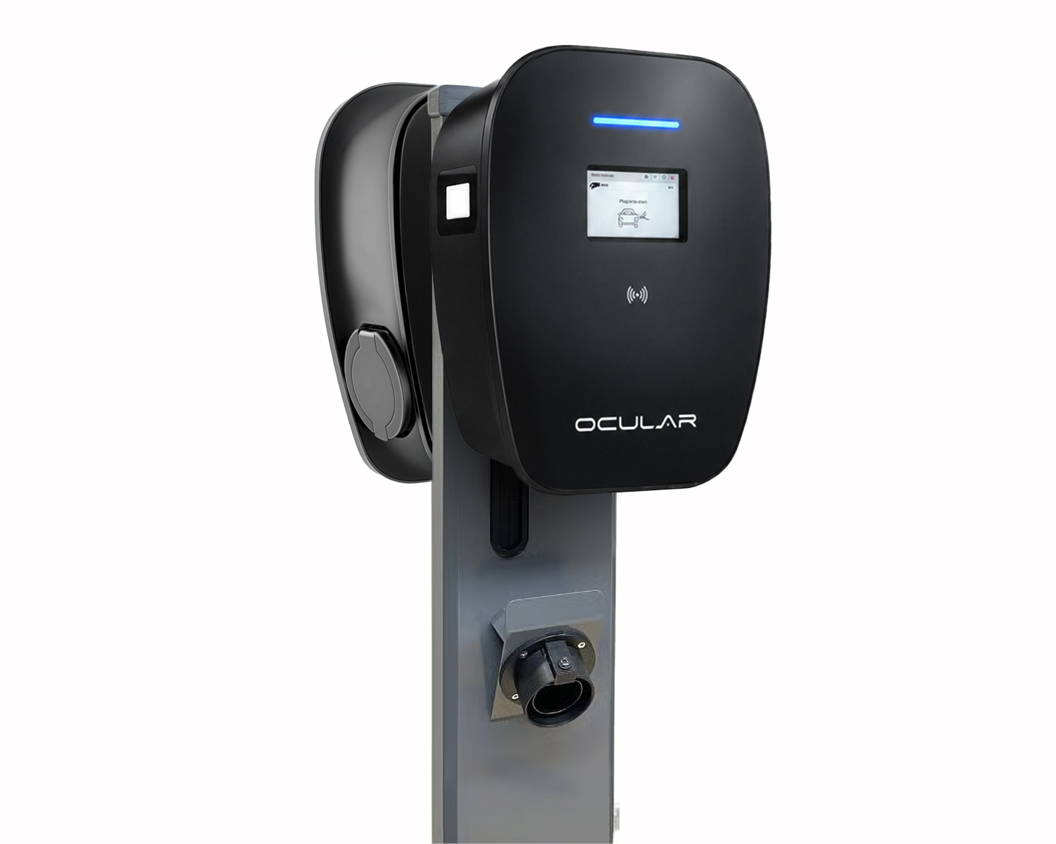 Ocular IQ EV Station Stand Dual | Powder Coated Steel